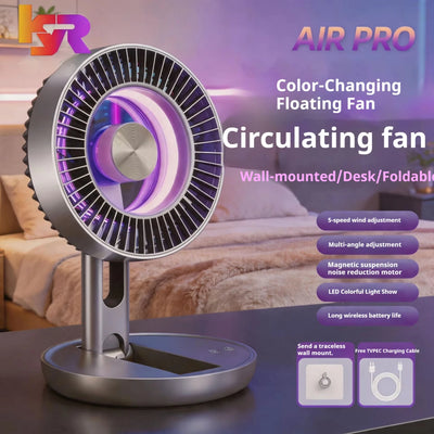 Foldable Air Circulation Fan Rechargeable Desk Wall | SAMAG