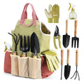 9 Piece Outdoor Garden Tool Kit Set Scissors Included Gift for Gardeners Durable Stainless Steel with Ergonomic Handles