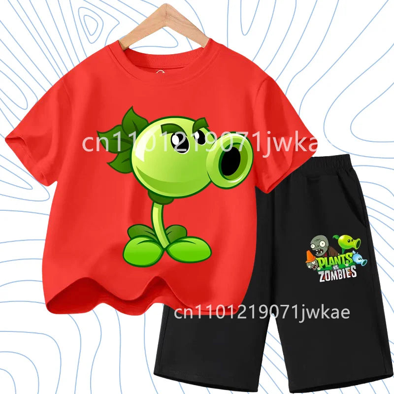 Children's Plants Vs. Zombies Short - Sleeved T - Shirt Set - View 19 | SAMAG