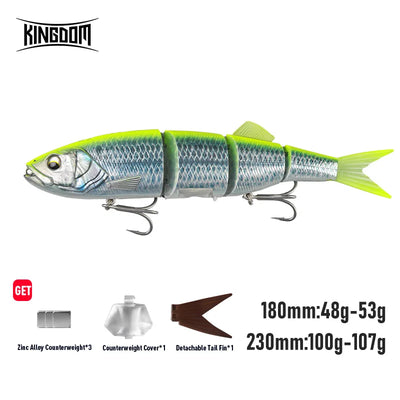 Kingdom DIY Jointed Bait 180mm/48 - 53g 230mm/100 - 107g | SAMAG