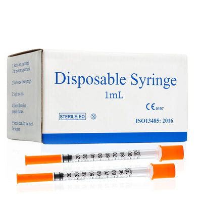 /box 1ml/1cc 31G 8mm insulin Syring With Needle Orange | SAMAG