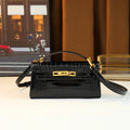 French Crocodile Trendy Solid Color Handbag Women's Classic Versatile Boston Bag