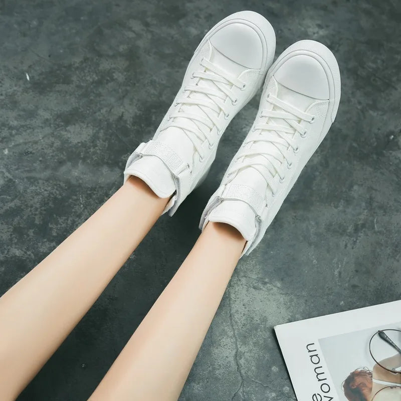 New Canvas Shoes Men's Women's Vulcanized High-top Flat Casual Shoes Student Couple's Board Shoes Sneakers Zapatos Casuales