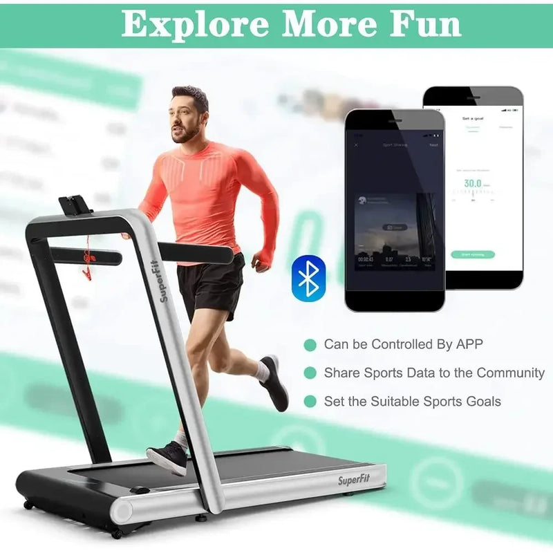 Dual-Purpose Desk Treadmill with 4.75HP Motor, App | SAMAG