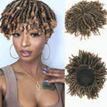 Synthetic Dreadlock Braided Half Wig Black Brown Blonde Grey Soft Faux Locs Natural Style Cosplay Costume Party Daily Anime Wigs