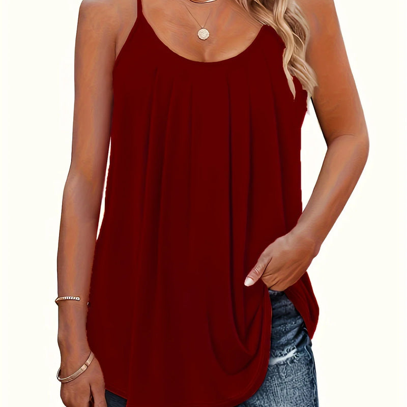Plus Size Women's Casual Sleeveless Loose Fit Tank Top Soft Lightweight Summer Camisole