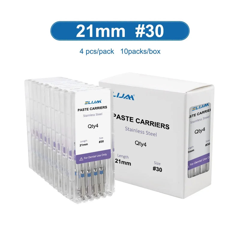 40Pcs Dental Rotary Paste Carriers Lentulo 25mm #25-40 Dental Stainless Steel Endodontics Root Canal Files Dentistry Instruments