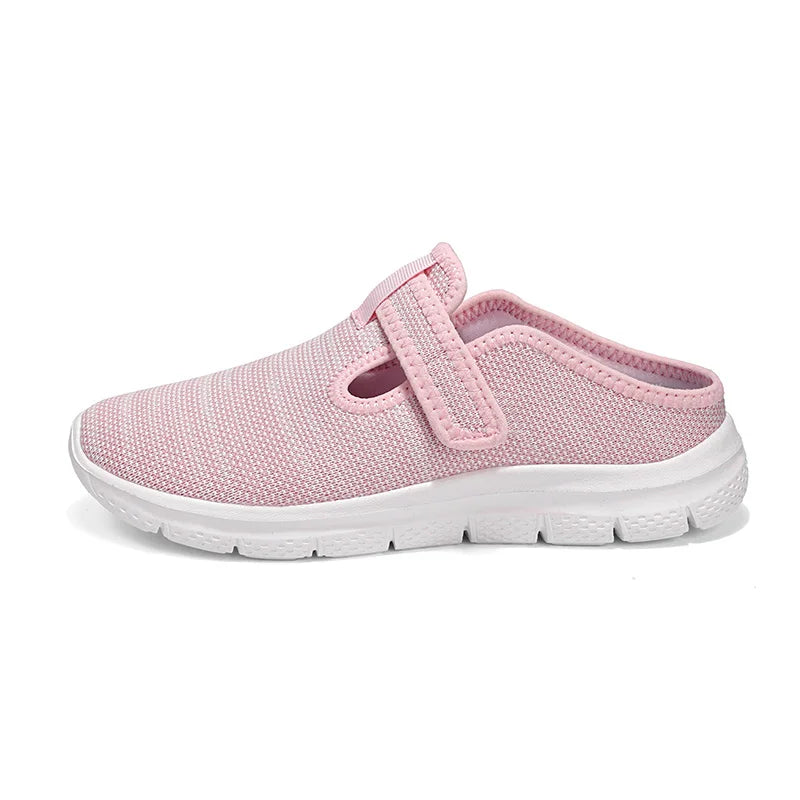 Big Size 43 44 Women's Adjustable Strap Breathable Mesh Slip on Mule Sneakers Lightweight Walking Backless Clogs Outdoor Indoor