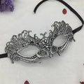 Women's Sexy Half Face Animal Lace Party Mask for Halloween Masquerade Cosplay Party Supplies Ladies Anime Eye Masks Silver