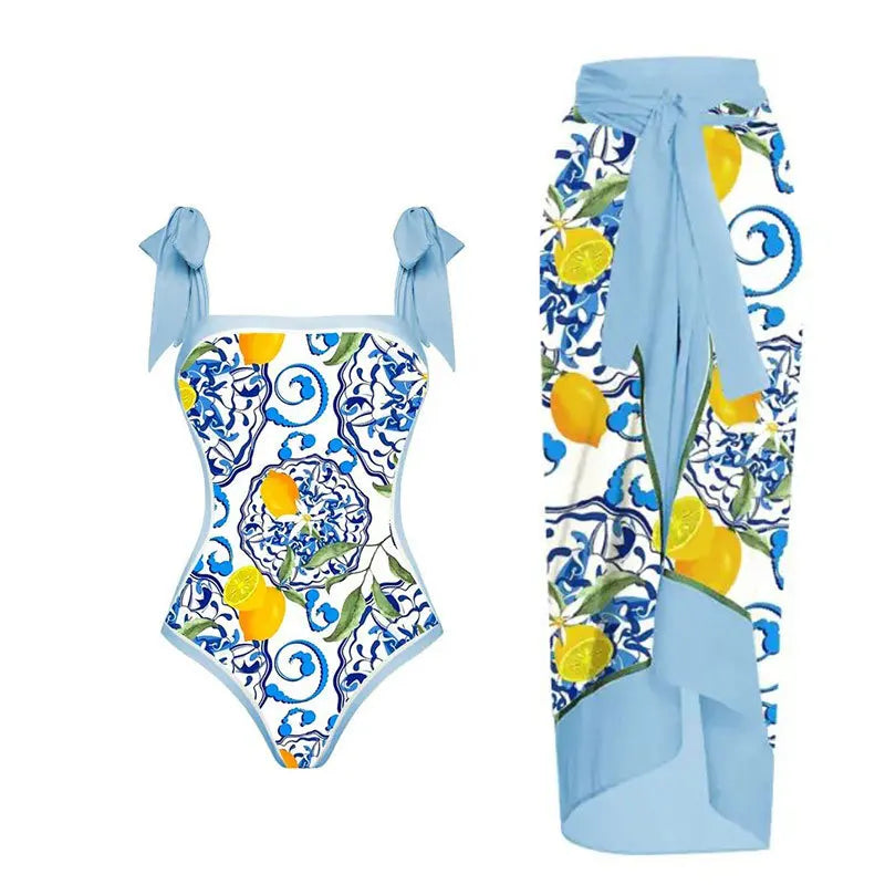 Fashion Women Cover Swimsuit Retro Print Gorgeous - Visuel 4 | SAMAG