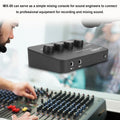 Portable Karaoke Microphone Mixer 3.5mm AUX BT Connection Dual Mic Inputs Digital Audio Mixer for DJ Sound Home Party & Theater