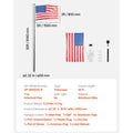VEVOR 16/20/25/30ft Flag Pole for Outside House In Ground Thick Aluminum Flagpole Kit with 3x5American Flag for Yard Residential