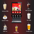 Commercial Milk Tea Vending Machine  Four Flavors Instant Coffee Maker Fully Automatic Soy Milk Machine For Coffee Shop