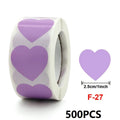 100-500PCS Thank You Stickers New Rolling Merci Stickers for Business Packaging Home Made Love Heart Shaped Sticker