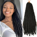 Synthetic Crochet Braiding Hair Extensions Dreadlocks Ombre Brown Colored X-TRESS Soft Straight Faux Locs Braids Hair For Women