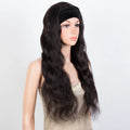 Lekker Clearance Long Black Half Headband Wig Body Wave 100% Human Hair Wigs For Women Brazilian Remy Hair Full Machine Made