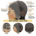 Burmese Hair Side Part Pixie Cut Straight Wigs Short Bob Hair Wig 100% Human Hair 13x4 Lace Front Human Hair Wigs Natural Color