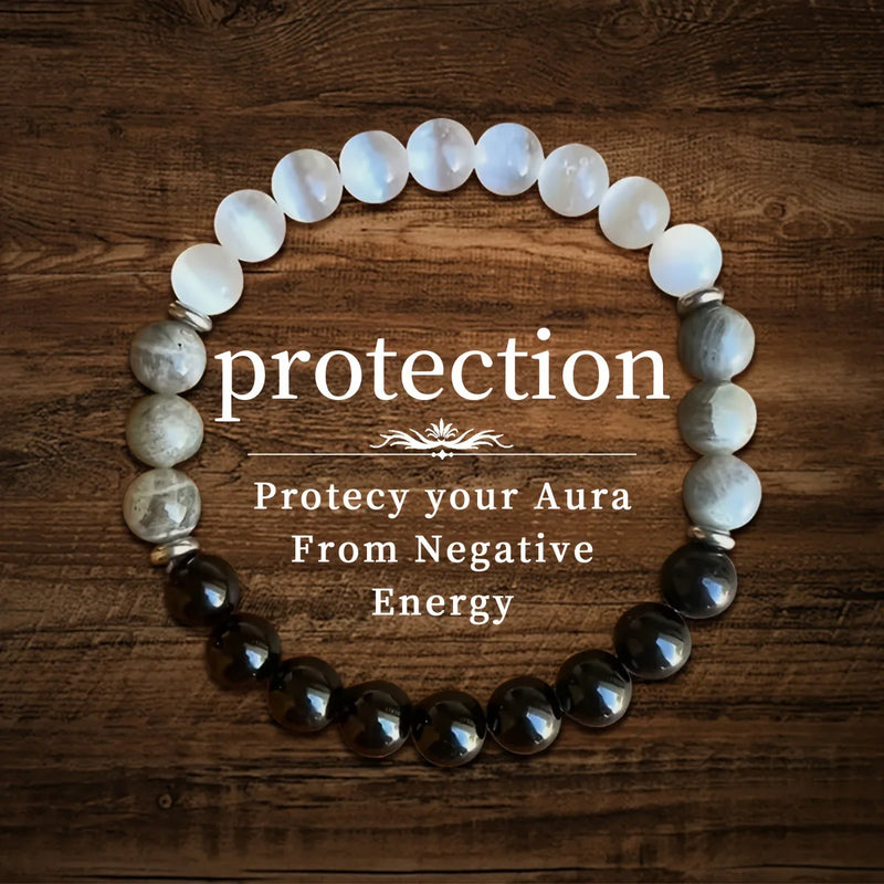 Natural Stone Symbolic Beaded Bracelet Women Men Anxiety Relief Protection Money Spiritual Inner Self-Love Jewelry