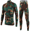 New Outdoor Sports Underwear Camo Training Long-Seeved Tops + Pants Suit Fitness Camping Army Hiking Hunting Underwear Clothes