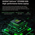 16.1 Inch Gaming Laptop Intel i9-12900H NVIDIA RTX 3060 6G 64GB DDR4 2TB SSD 144Hz RGB Keyboard WIFI 6 BT 5.2 Windows11