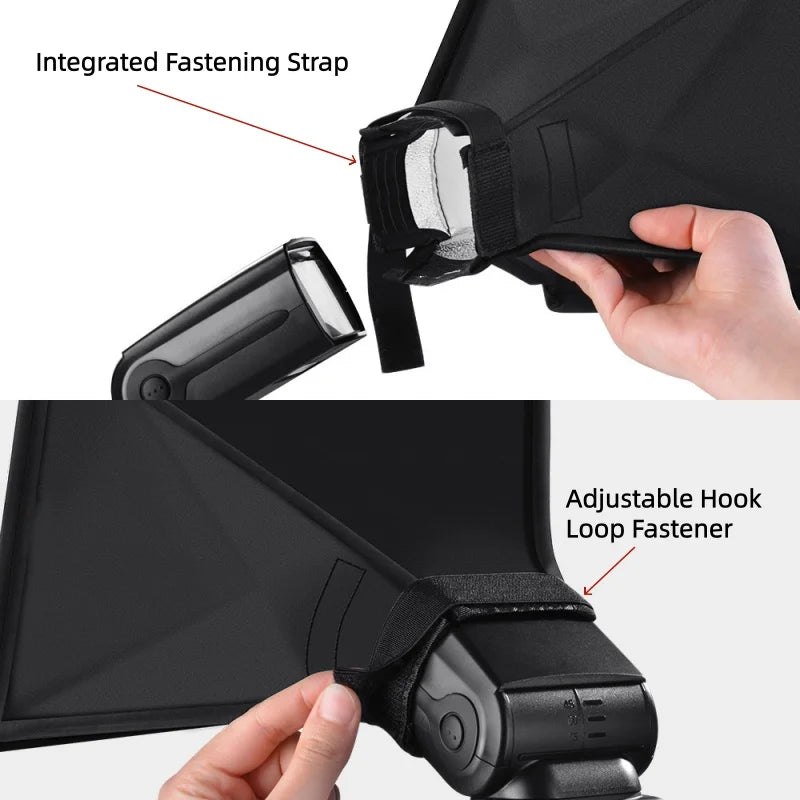 RF17 Universal Flash 30cm Diffuser Light Softbox 20cm Collapsible with Storage Pouch Compatible with Canon Nikon Sony