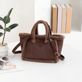 Women's Plush Crossbody Handle Bag Autumn Winter Elegant Bag Soft Velvet Handbag Large Capacity Shoulder Bag Best Gifts for Wedding Party Festival Valentine's Day Thanks Giving Day