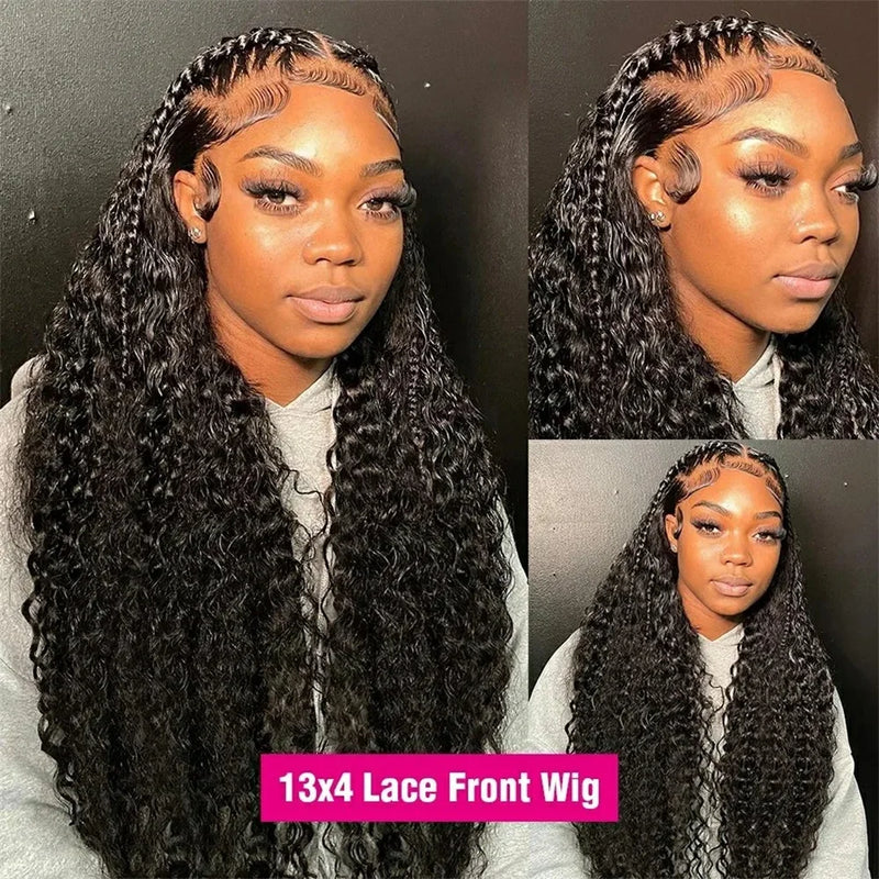 30 Inch Deep Wave Wigs Human Hair 13x4 13x6 Hd Lace Frontal Wigs Water Wave Lace Closure Wig Remy Brazilian Curly Wigs For Women