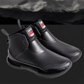 Men Rain Boots Outdoor Work Boots New Fashion Waterproof Fishing Shoes Platform Non-slip Rubber Shoes Lace-up Couple Rain Shoes