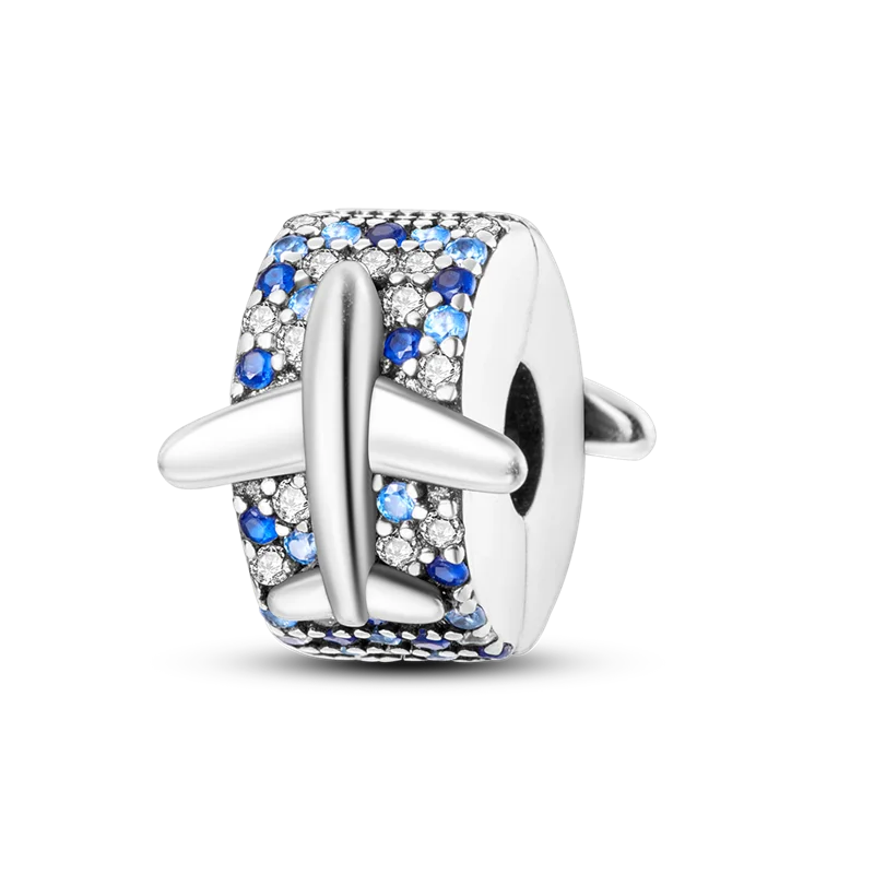 Silver Clasp 925 Sterling CZ Pave Clip Charms Daisy Beads | SAMAG