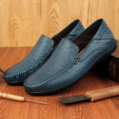 Genuine Leather Men Casual Shoes Luxury Brand Formal | SAMAG