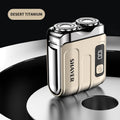 Mini Electric Smart Shaver Household Car Shaver Digital Display Dual Blade Rechargeable Shaver Powerful Beard Trimmer Tool