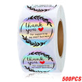 100 - Rainbow Laser Thank You Stickers 1inch Small - View 7 | SAMAG