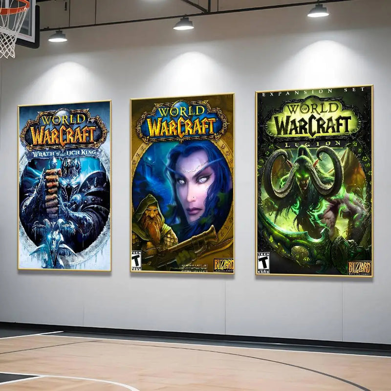 Poster High Quality Print Waterproof Wall Art Sticker For Bar Living Room Decor Gift World Of Warcraft Hot Video Game