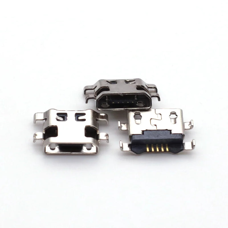 50-100pcs Micro Mini USB Charging Jack Socket Data Port for Lenovo A708t S890 Alcatel 7040N HuaWei G7 G7-TL00 Charger Connector
