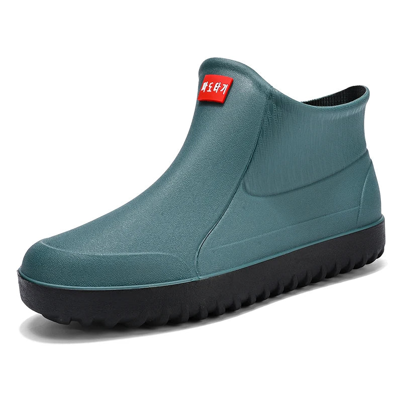 Men's casual rain shoes Four season new non-slip waterproof comfortable outdoor fishing water shoes fashion chef work rain boots