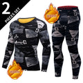 2-piece plus size men's velvet underwear suit comfortable and fashionable printed padded underwear home service set pajamas