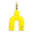1PC Dual 3.5MM Y-type  Adapter Headphone Plug Audio Cables Splitter Microphone 2 in 1 Swivel Connector Jack Plug Adapter