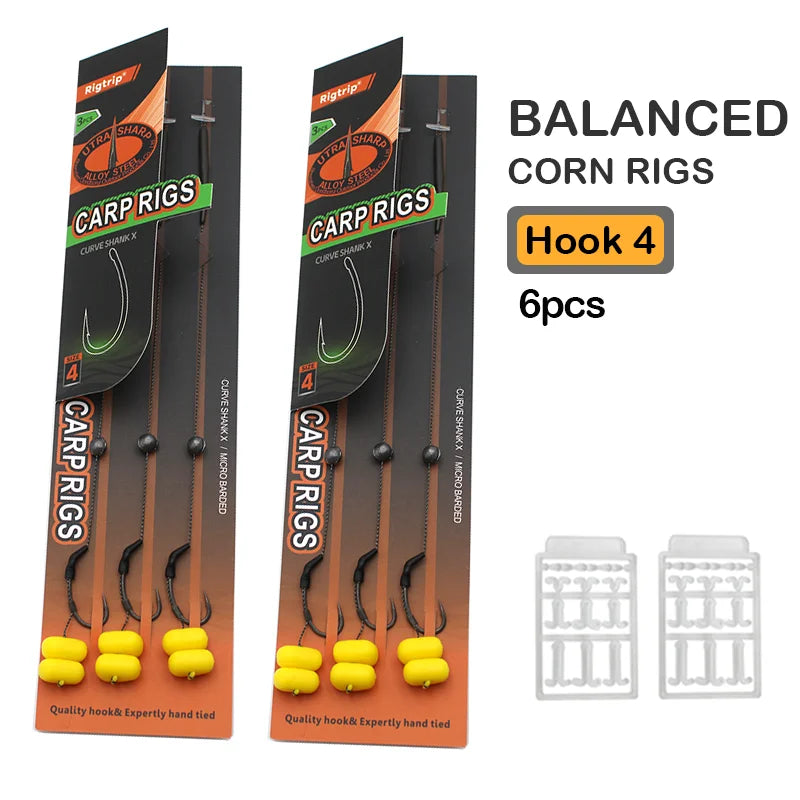 2 packs= Carp Fishing Rig with Corn Balanced Ready Tied | SAMAG