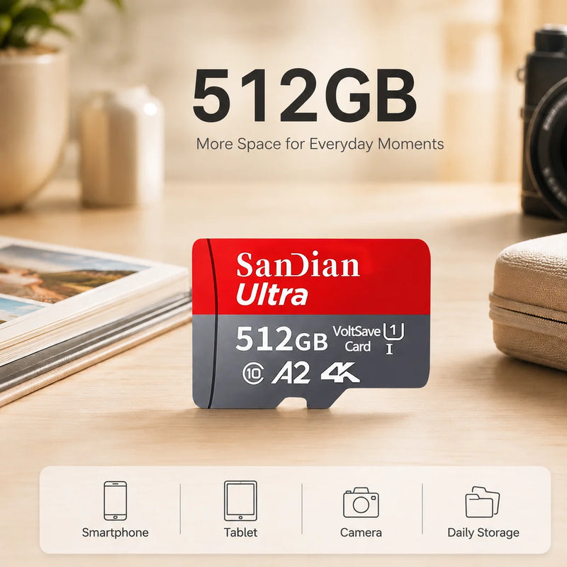 128GB 256GB Compact Micro TF/SD Memory Card Wide Compatibility SD Meomory Cards for Laptop PC Electronic Reader