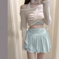 Sexy Korean fashion blue bandage swimsuits three pieces | SAMAG