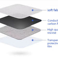 10Pcs 2mm Plug Non-woven Fabric Reusable Self Adhesive Electrode Pads Conductive Gel Pad Body Digital  Massager