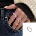 925 Sterling Silve Love Heart Hollowed Out Ring For Women Girl Extremely Fine Korea Ins Jewelry Gift Dropshipping