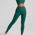 Women's Seamless Workout Set High Waisted Yoga Pants & Sports Bra with Removable Pads Booty Lifting for Running Training