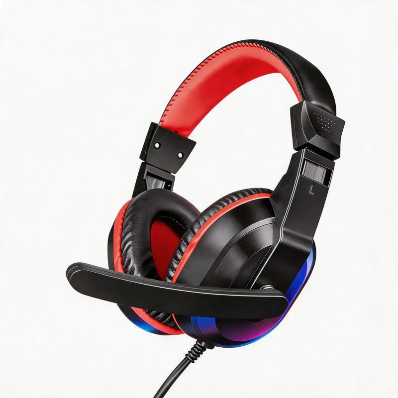 Gaming Keyboard Mouse Headset Combo Wired 3.5mm Red Gaming Headphones Set for PC Laptop PS4 Xbox Gaming Setup Back to School Student Gamer Gift