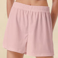 Casual Shorts Women 2024 New Summer Simple Comfortable Elastic Waist Cool Breathable Solid Color Casual Sports Five Quarter Pant