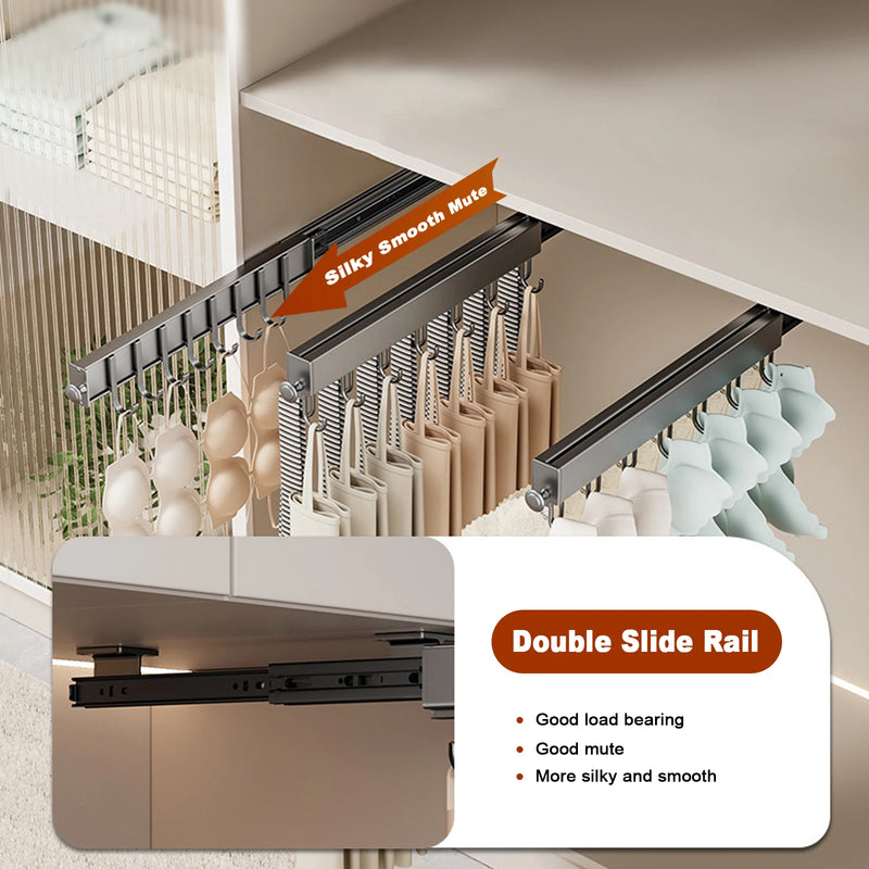 Multi - Purpose Sliding Hook Rail Top Mount Side Self Adhesive Drilling Dual Use Aluminum Stainless Steel - View 2 | SAMAG