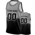 Black Gray Custom Basketball Jersey Tank Hop Personalized Print Team Name Number Logo Sports Shirts for Men Women Youth Kids