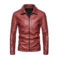 Spring Men's PU Leather Jacket Business Male Slim Fit Jacket Motorcycle Jackets Faux Leather Casual Windproof Black Leather Coat