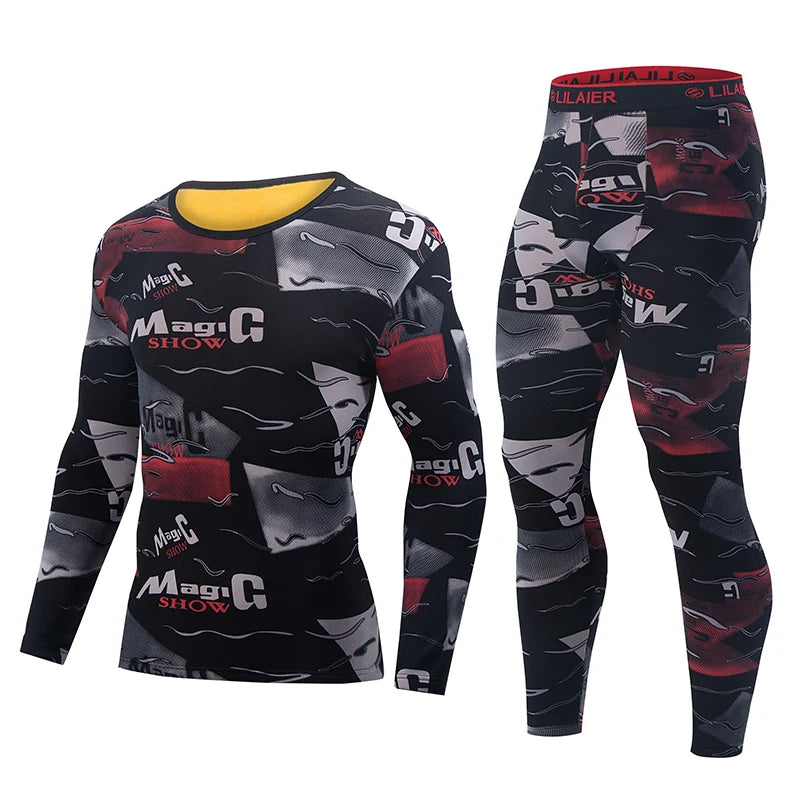2-piece Men's Warm Suit With Striped Print For Autumn And Winter Youth Thick Velvet For Sports Fashion Autumn Clothes And Pants