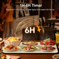 Electric Heating Plate Food Warmer Mat Silicone Dining Table Fast Warming Food Coffee Heater Tray Foldable Food Warming Plate